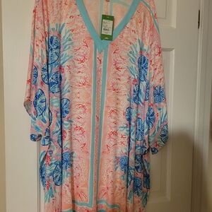 Lilly Pulitzer Pastel Kaftan with Pink and Blue Accents